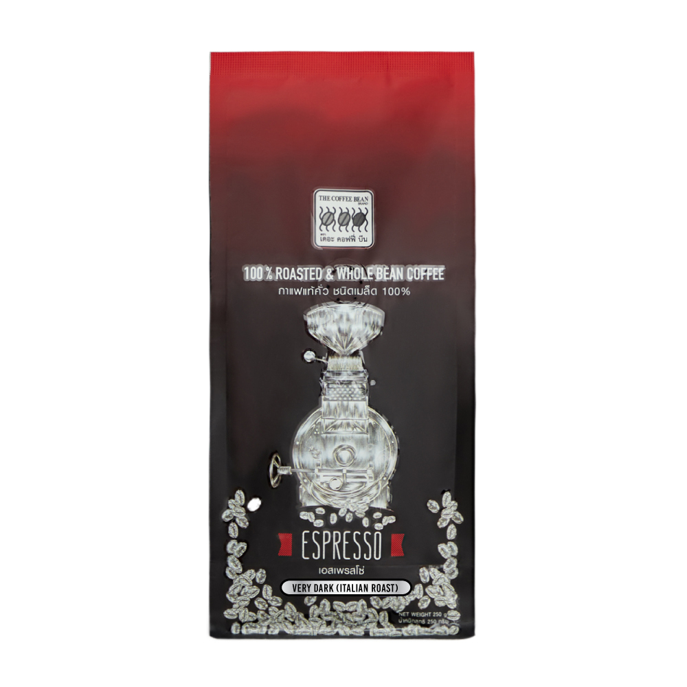 The Coffee Bean เมล็ดกาแฟคั่ว เอสเพรสโซ (คั่วเข้มมาก) 250กรัมx4ซอง (1kg)