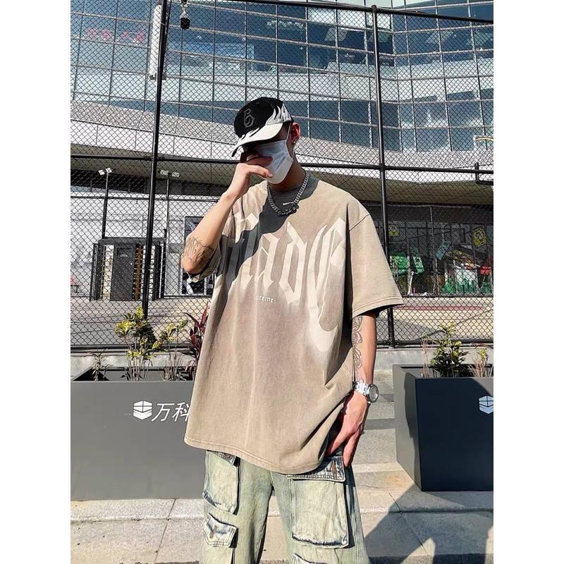Spenzer.street | made extreme tee โอเวอร์ไซส์ เสื้อผ้าสตรีท เอปป้า เกาหลี y2k ทราวิส 2pac ฮิต 2023 มาใหม่