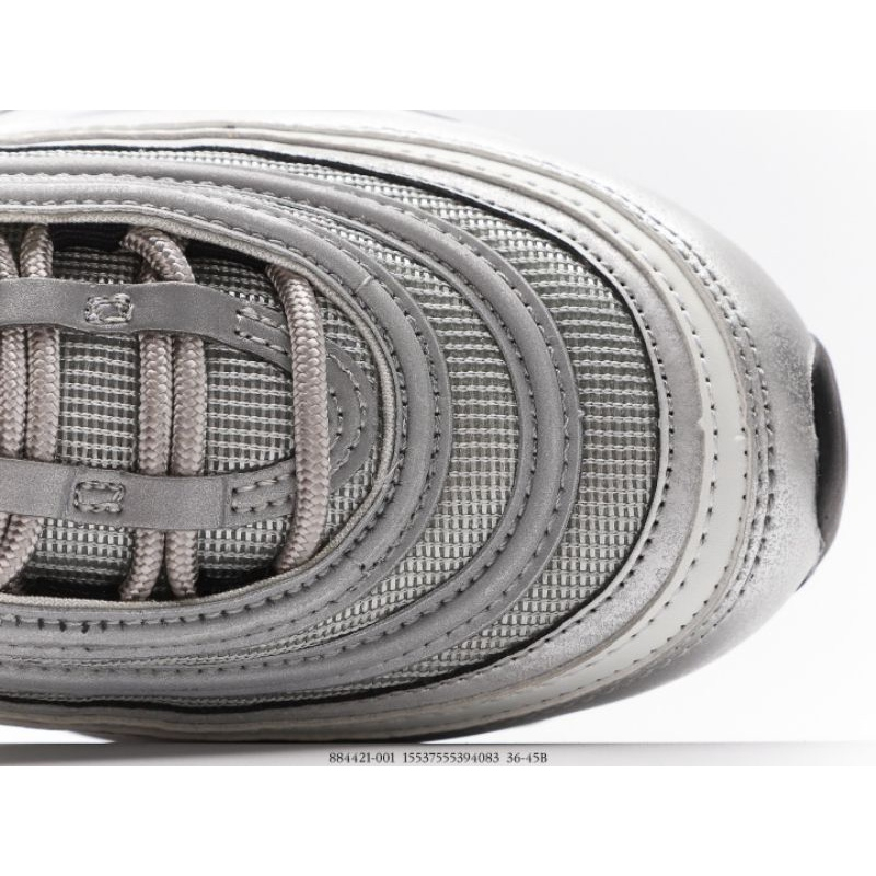 ของแท้ 100% Nike Air Max 97 Triple White Black Silver