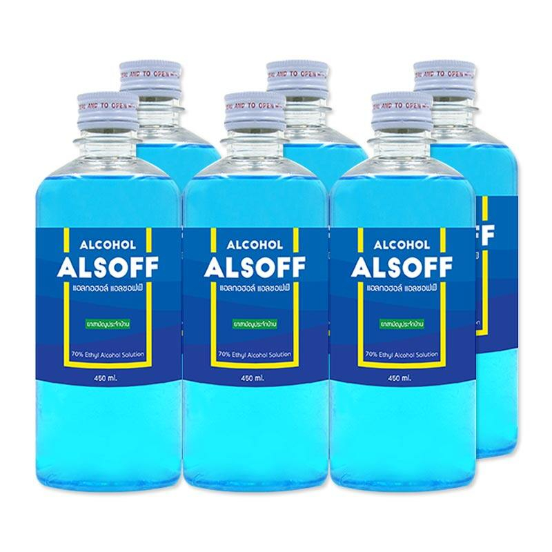 Alsoff Ethyl Alcohol 70% 450 ml. แอลซอฟฟ์ แอลกอฮอล์ 70% 450 มล.