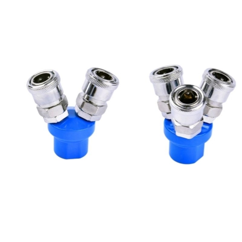 คอปเปอร์ลม คอปเปอร์ 2 ทาง ข้อต่อสวมเร็วแยกสองทาง ขนาด 1/4