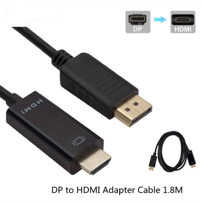 สายเคเบิ้ลต่อจอภาพ Display Port to HDMI  ยาว 1.8 เมตร