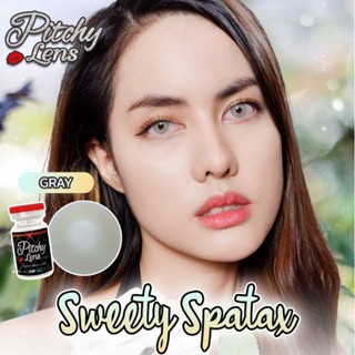 คอนแทคเลนส์ รุ่น Sweety Spatax ยี่ห้อ Pitchylens มีสีเทา ตาล ฟ้า เขียว สายตาปกติ