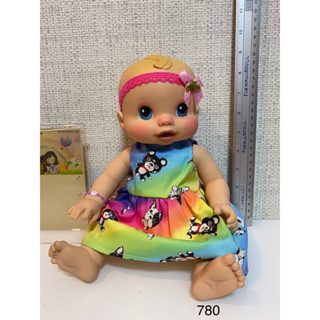 Baby alive doll สภาพ97% ของแท้ ขาขยับได้ มรเสียง ชุดแถมค่ะ ของจริงหน้าสีอ่อนกว่าในรูปนะคะ