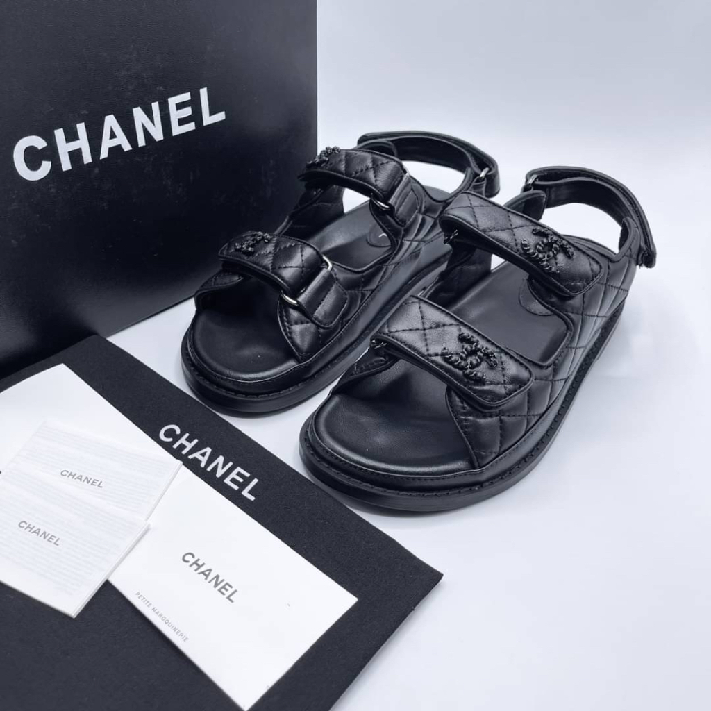รองเท้าแตะ Chanel Shoe  งานออริเทียบแท้🌈