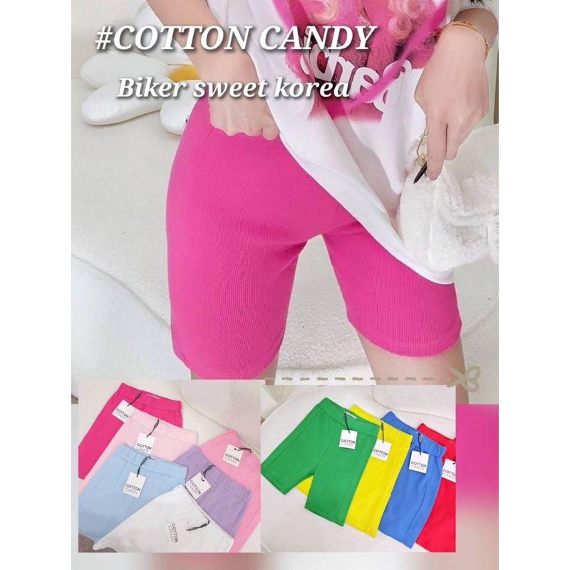 #COTTON CANDY 🍭ขาสั้น New Biker sweet korea