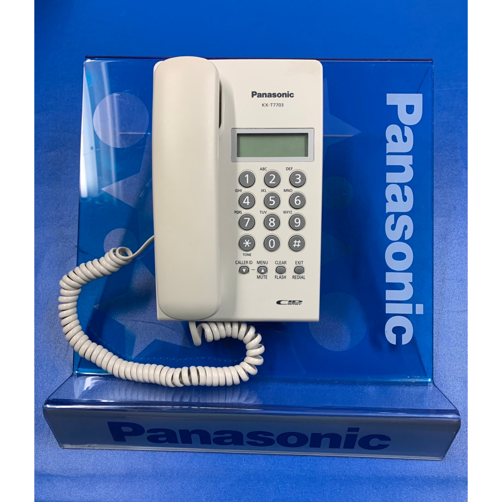 (มือสอง สภาพดีมาก) KX-T7703X สีขาว Panasonic Telephone CALLER ID มีจอโชว์เบอร์