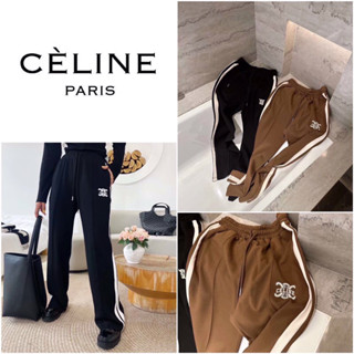 กางเกงขายาว CELINE EMBROIDERED TRACK PANTS