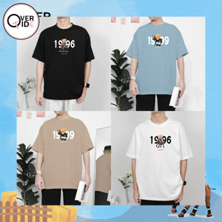 Overtide เสื้อยืดโอเวอร์ไซร์ คอลเลกชั่น Bear Riding Horse หลายสี
