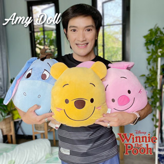 Disney ลิขสิทธิ์แท้ หมอนหน้า Pooh &amp; Friend หมีพูห์ และเพื่อน ( Piglet / Eeyore ) : Sweet นุ่มนิ่ม