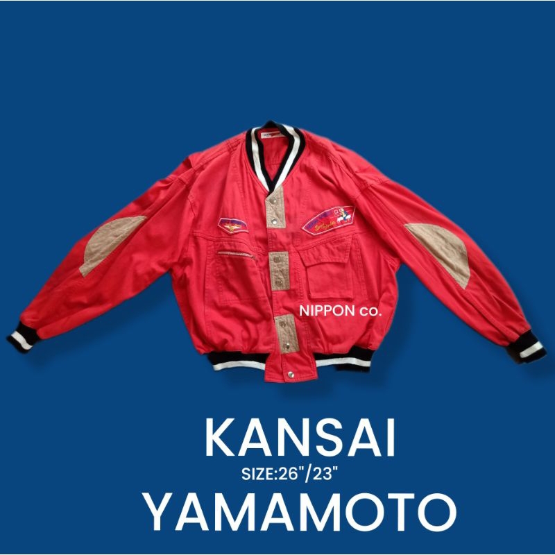 เสื้อKansai Yamamoto kansai jacket vintage80'sแท้ออกช็อป แบรนด์เนมแท้(มือสอง)