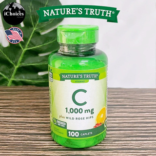 [Natures Truth] Vitamin C Plus Wild Rose Hips 1,000 mg 100 Caplets วิตามินซี โรสฮิป