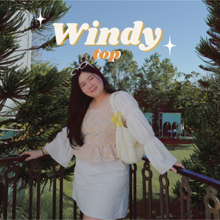 💖 Windy เสื้อคอเหลี่ยม แขนจั้มสไตล์เกาหลี #เสื้อผ้าสาวอวบ Plussize