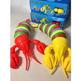 Finger Lobster ของเล่นเด็ก ของเล่นกุ้งล็อบเตอร์สีรุ้ง ของเล่นบรรเทาความเครียด ของเล่นน่ารักๆ