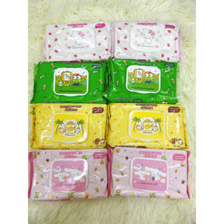 ทิชชูเปียก ฝาหน้า ลิขสิทธิ์ sanrio แท้ 🚗พร้อมส่ง ทิชชูเปียกเด็กใช้ได้