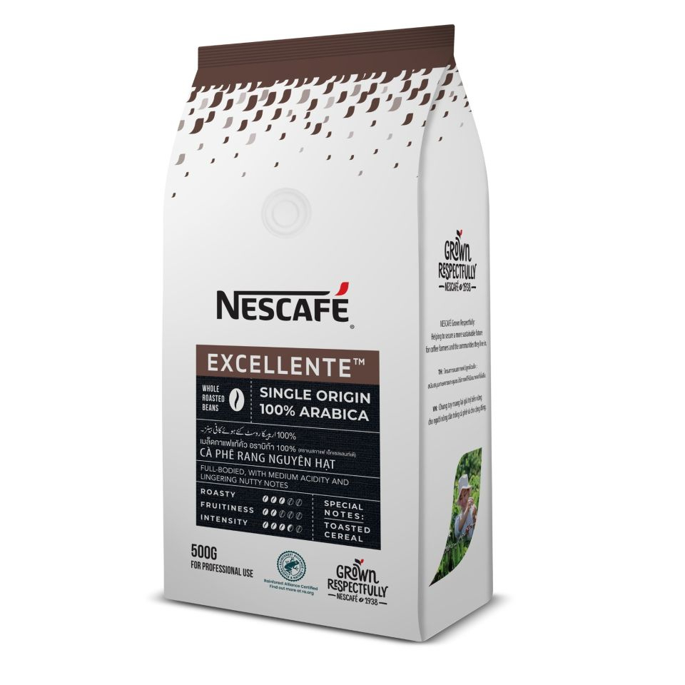 Nescafe Excellente เมล็ดกาแฟคั่วเนสกาแฟ เอ็กเซลเลนท์เต้ (คั่วเข้ม) 500 กรัม