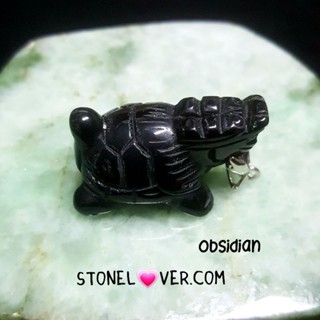 #Obsidian #หินแกะสลัก#อ็อบซิเดียน 
#เต่าหัวมังกรอ๊อบซิเดียน