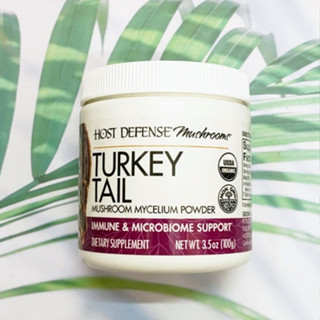 สารสกัดเห็ดหางไก่งวง ออแกนิค Host Defense® Turkey Tail Mushroom Mycelium Powder 100 g (Fungi Perfecti®)