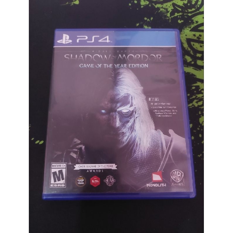 แผ่นแท้ Ps4 Shadow of Mordor โซน3 มือ2