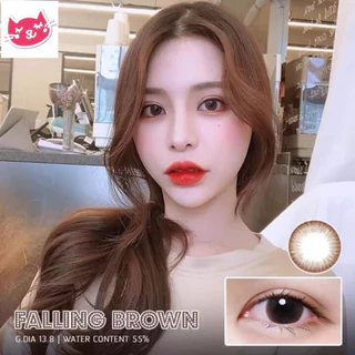 🔥คอนแทคเลนส์✨ขนาดกลาง✨ Falling ✨Kitty Kawaii สี Brown / Black / Gray