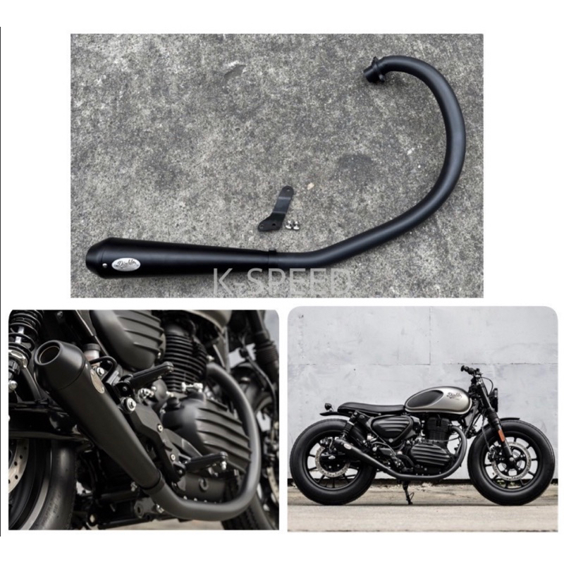 Diabolus Full System Black Edition Exhaust Pipe For Royal Enfield Hunter 350 HT02