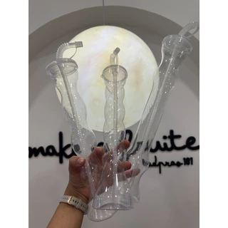 ขวดพลาสติก (PET) ทรงดัมเบล ขนาด 500 ml ใส่ชา กาแฟ ชาไข่มุก โยเกิร์ต เบเกอรี่ ขนม ของชำร่วย
