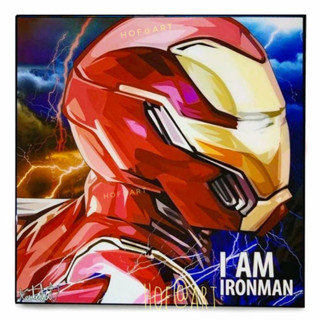 Iron man #9 ไอรอนแมน Avengers รูปภาพ​ติด​ผนัง ​pop​ art Marvel โทนี่ สตาร์ค​ Tony​ Stark กรอบรูป แต่งบ้าน ของขวัญ