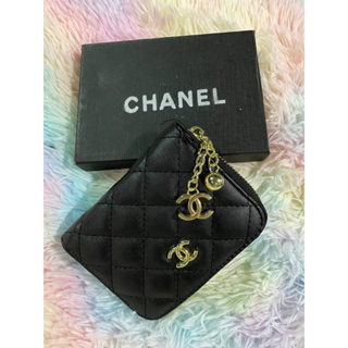 Chanel (gold) กระเป๋าสตางค์ ใส่ได้ทั้งเหรียญ ทั้งบัตร พกพาสะดวก อปก ทอง มีกล่อง 💢รูปถ่ายจากสินค้าจริง💢