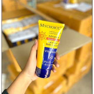 (แท้)ครีมกันแดดMy Choice Advance Sun block Spf60pa+++ ใช้ได้ทั้งผิวหน้าและผิวกาย