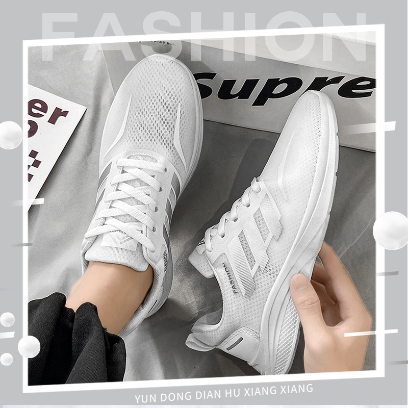 LHSunshine ฮัลโหล📢 รองเท้าผ้าใบ รองเท้าผู้ชายสุดเท่ดีไซน์สุดล้ำแถบ3แถบหล่อสุดๆ รองเท้าพื้นนุ่มใส่สบายใส่ได้ทุกโอกาสหนุ🔥