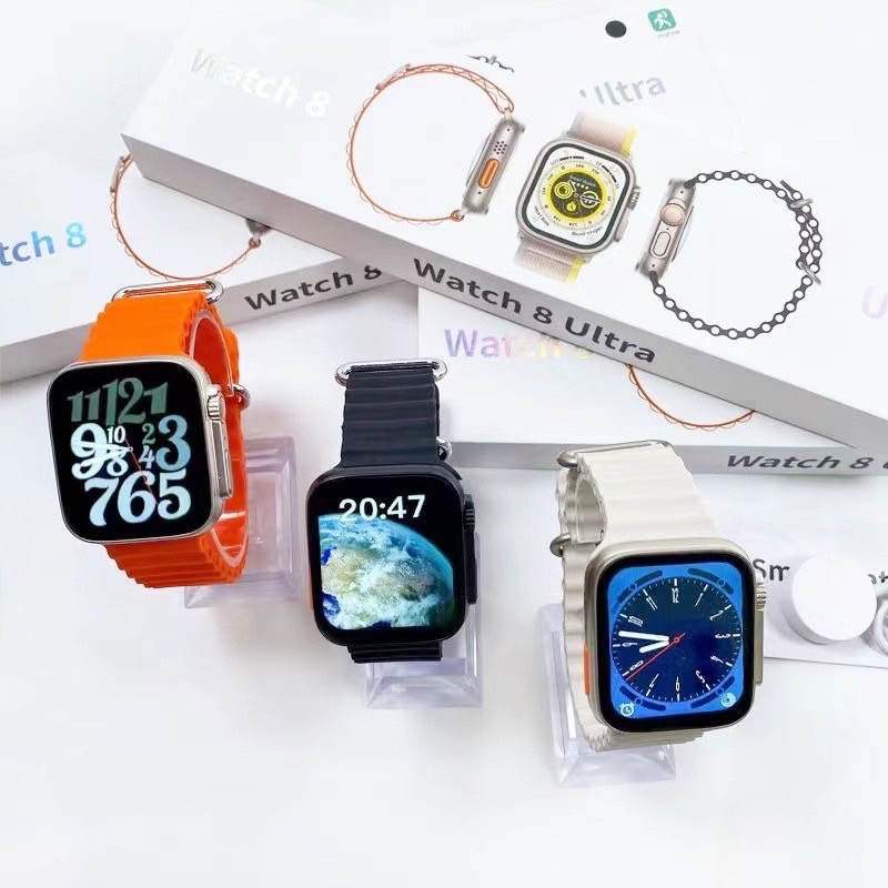 ใหม่ล่าสุด Smart Watch รุ่น Watch 8 Ultra นาฬิกาบลูทูธ เล่นกีฬา ฟิตเนส โทรออกโทรเข้า วิ่งนับก้าว วัดการเต้นหัวใจ ข้อความ