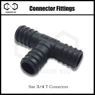 ชุดท่อ ตัวต่อ ระบบรดน้ำอัตโนมัติ Connector fittings 3/4" Straight connectors / Elbow connectors / T connectors / Stopper