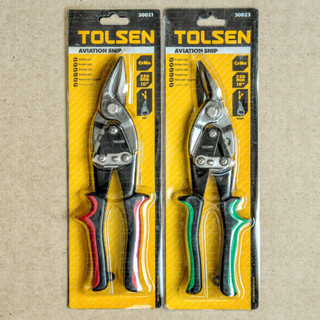 TOLSEN กรรไกรตัดโลหะเฉียงซ้าย-เฉียงขวา รุ่น 30021/รุ่น 30023 ขนาด 250mm. 10นิ้ว(ของแท้)