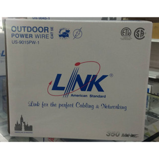 LINK สายแลน CAT5E OUTDOOR พร้อมสายไฟ ความยาว 100เมตร รุ่น US-9015PW -1