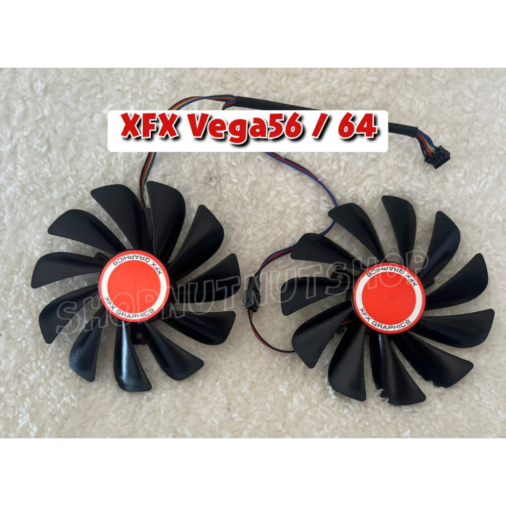 (พร้อมส่ง) พัดลมระบายความร้อนการ์ดจอ XFX RX Vega56 / 64 RX580 590 (95 mm 1 คู่ 4 pin)