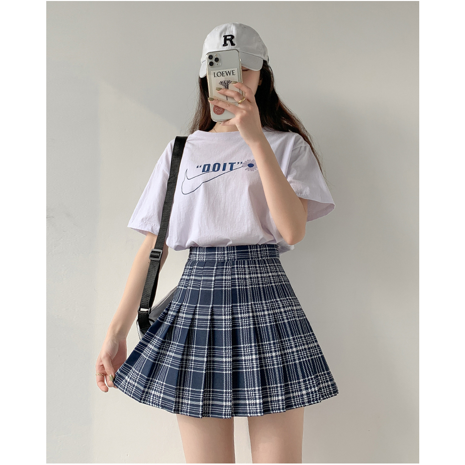 ☆XS-3XL☆ กระโปรงเกาหลี กระโปรงลายสก๊อต มีชับใน - รูปที่ 2