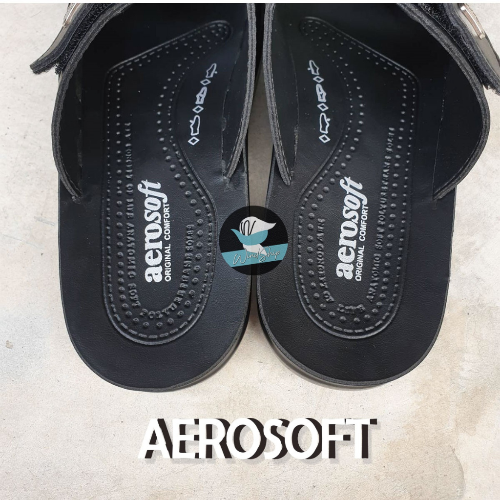 Aerosoft No.4142 รองเท้าแตะผู้ชาย แอโร่ซอฟ รองเท้าสวม เพื่อสุขภาพ (AS4142)