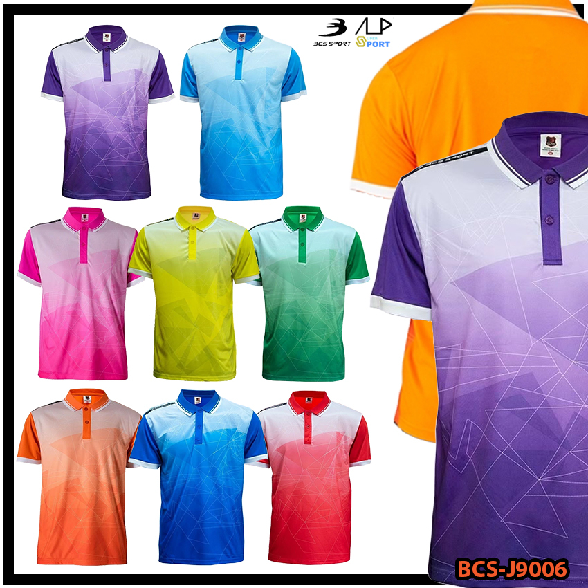 💥ลดโหดเหมือนโกรธใคร!💥 เสื้อโปโลพิมพ์ลาย BCS SPORT รุ่น J9004/J9006 เนื้อผ้ากีฬา MICROPLUS+ แท้ 100