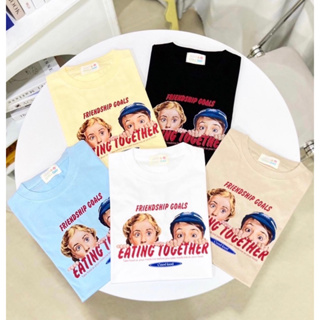 พร้อมส่ง🧸เสื้อยืดโอเวอร์ไซส์ Oversize Just Eating