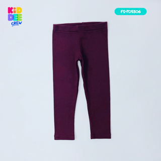 KiddeeCrew เลกกิ้งเด็ก สีม่วงเข้ม เหมาะสำหรับอายุ 1-10 ปี