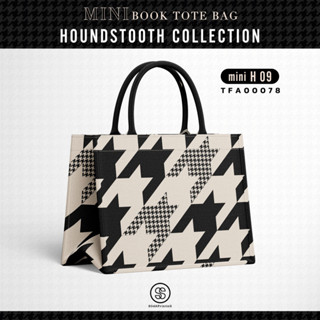 กระเป๋า Mini Book tote bag HOUNDSTOOTH COLLECTION รหัส TFA00078 #ไม่ใส่ชื่อ #SOdAbag