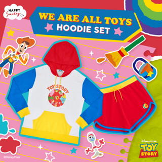 WE ARE ALL TOYS HOODIE SET เซ็ตเสื้อฮู้ดและกางเกงขาสั้นลาย TOY STORY