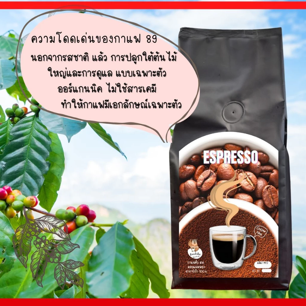กาแฟคั่วบด อาราบิก้า 100% | คั่วกลางเข้ม หอมสดใหม่ | ใช้ได้กับเครื่องชง ถุงกรอง กาแฟดริป  | คั่วหอมระดับพรีเมียม thumbnail 8