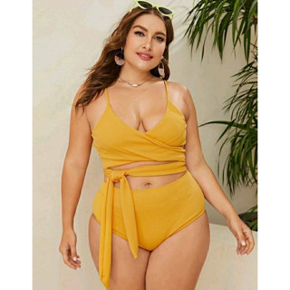 🔥Plussize🔥ชุดว่ายน้ำคนอ้วน🔥    2XL อก40-46 เอว38-44 สะโพก50"