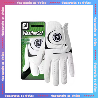 ถุงมือกอล์ฟ Footjoy 1 ชิ้นถุงมือผู้ชาย WeatherSof มือซ้ายมือขวาไมโครไฟเบอร์ถุงมือกอล์ฟระบายอากาศสำหรับผู้ชายพร้อมส่ง