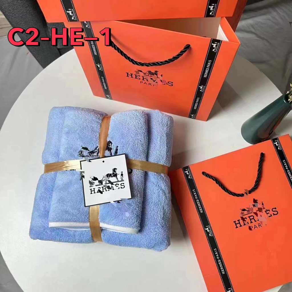 NEW สินค้าถุก สุดคุ้ม แพ็คคู่ผ้าเช็ดตัว+ผ้าเช็ดผม เนื้อผ้าอย่างดี หนา นุ่ม ซึมซับน้ำได้ดี