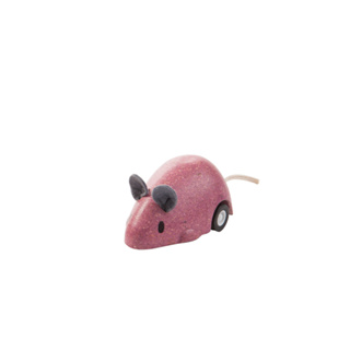 PlanToys ของเล่นไม้ 1646 Moving Mouse - Pink หนูวิ่ง - สีชมพ…