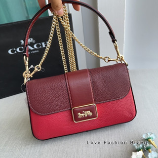 👑ผ่อน0%~แท้100%👑cc057 กระเป๋าสะพาย Coach Mini Grace Crossbody In Colorblock ครอสสายโซ่ถอดได้