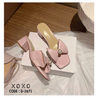 ##ทักแชทเช็คสินค้าก่อนกดสั่งซื้อทุกครั้ง##รองเท้าส้นสูงหน้าโบว์ G-2671