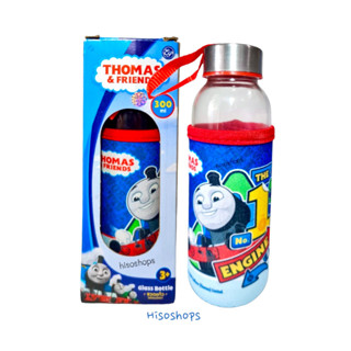 กระติกน้ำ ขวดน้ำ THOMAS&amp;FRIENDS พร้อมปลอกผ้าเก็บความเย็น พร้อมหูหิ้ว ขนาด 7 นิ้ว ความจุ 300 ml. ลายลิขสิทธิ์แท้ คละสี